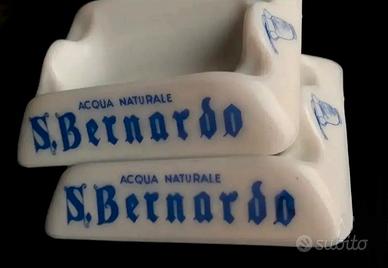 2 VECCHI POSACENERE PUBBLICITARI ACQUA S. BERNARDO