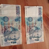 due banconote da diecimila lire 