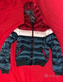 Piumino Bosideng tricolore con cappuccio e zip