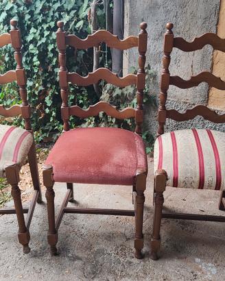 3 sedie stile antico