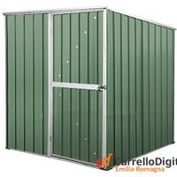 Box da giardino lamiera 175x185cm 2,92mq verde