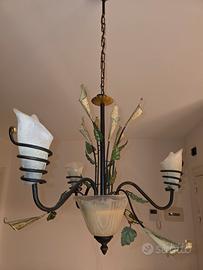 Lampadario Ferro battuto 3 Luci 