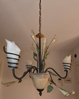 Lampadario Ferro battuto 3 Luci 
