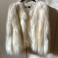 Cappotto Zara pelliccia sintetica bianca