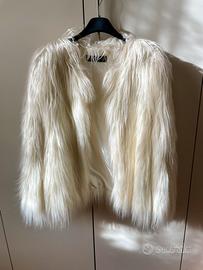 Cappotto Zara pelliccia sintetica bianca