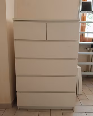 Settimino in Legno Laccato  Bianco