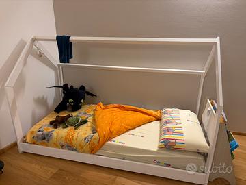 Letto casetta in legno