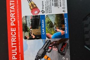 Idropulitrice portatile batteria ricaricabile 
