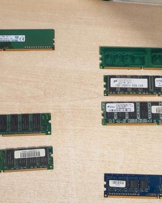 Lotto Ram PC Usate (Sdr, Ddr1, Ddr2)