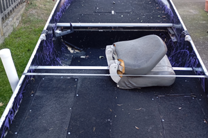 Barca canadian 4.30, motore e carrello