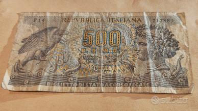 Banconota 500 lire Aretusa 1967