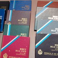 12 folder divisionali monete San Marino 