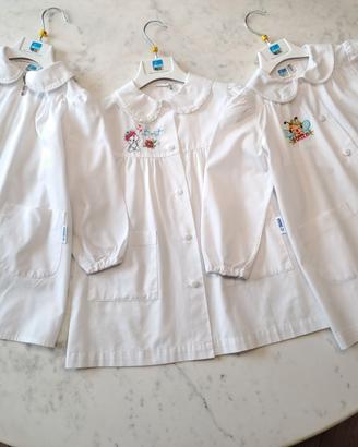 Grembiuli bianchi SIGGI bambina 3 anni