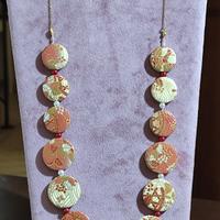 collana decoupage carta Washi Chiyogami