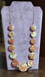 collana decoupage carta Washi Chiyogami