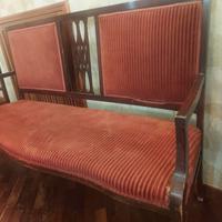 Panchina del 700 con sedia antiquariato