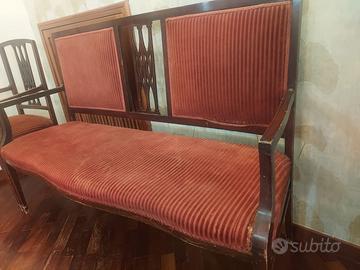 Panchina del 700 con sedia antiquariato