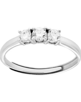 Anello Trilogy Zirconi Bianchi mm 3 in ARGENTO 925