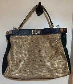 Borsa in pelle multicolor