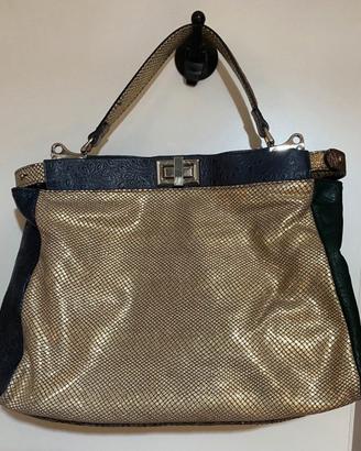 Borsa in pelle multicolor