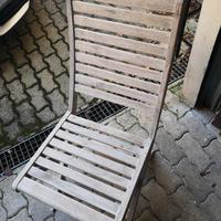 SEDIA IN LEGNO FSC DA GIARDINO PIEGHEVOLE 