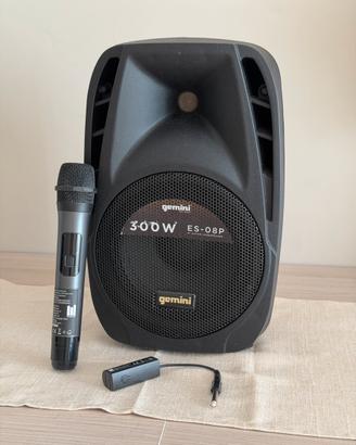 Karaoke-Cassa attiva Gemini 300W (Mic WiFi ragalo)