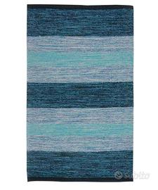 Tappeto 100% cotone Bagno Cucina Blu Azzuro 50x80