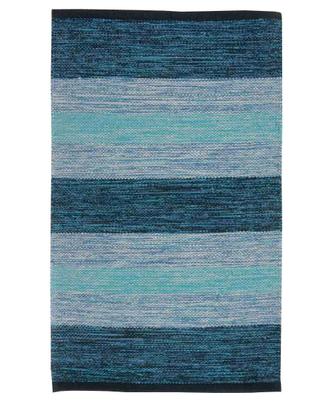 Tappeto 100% cotone Bagno Cucina Blu Azzuro 50x80