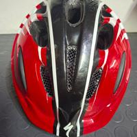 casco bambino bicicletta rosso/nero