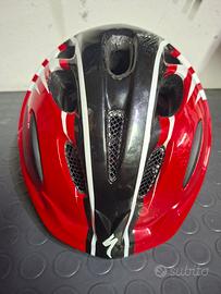 casco bambino bicicletta rosso/nero