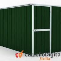 deposito attrezzi giardino 175x307 verde scuro