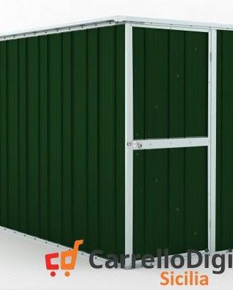 deposito attrezzi giardino 175x307 verde scuro