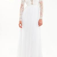 abito da sposa lungo Nuovo con cartellino 