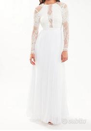 abito da sposa lungo Nuovo con cartellino 