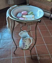kit brocca e piatto vintage per bagno