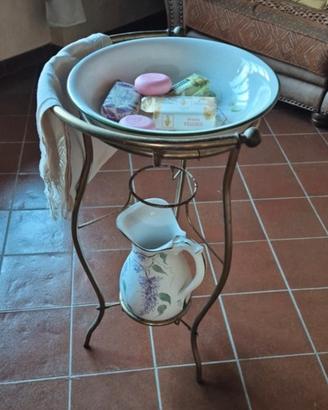 kit brocca e piatto vintage per bagno