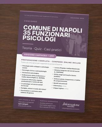 Manuale Concorso Napoli 35 Psicologi Completa