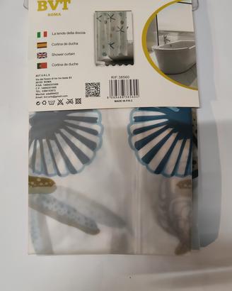 Tenda da doccia 200x240 cm con stampa mare