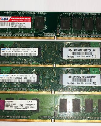 Memorie memoria RAM per pc computer  fisso desktop