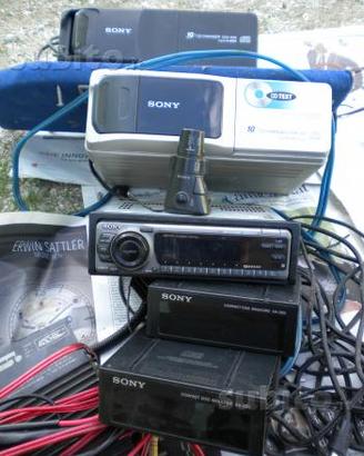 Stereo e caricatore sony + amplificatore