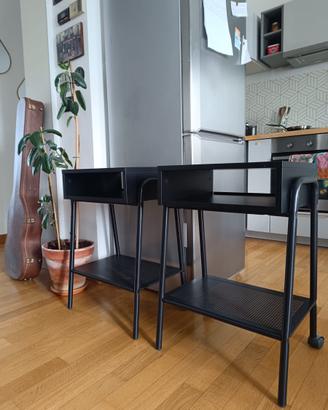 coppia comodini Ikea Setskog neri