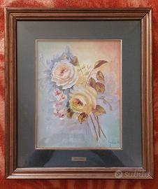 2 Quadri Dipinti ad Olio Galda soggetto fiori