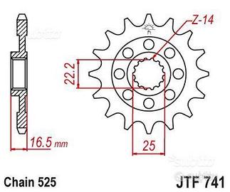 Pignone jtf741 Z 15 Ducati 749 / 999 / 848