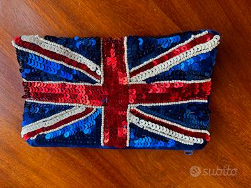 Astuccio con paillettes bandiera inglese