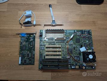 Scheda madre Socket 7 + Pentium P54C + Matrox PCI