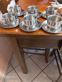tazzine acciaio vintage