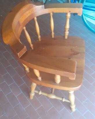 Poltrona in legno old america 