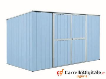Casetta giardino in Acciaio 345x186cm azzurro
