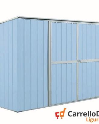 Casetta giardino in Acciaio 345x186cm azzurro