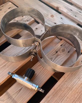 fascioni inox per bibombola + manifold per bibo